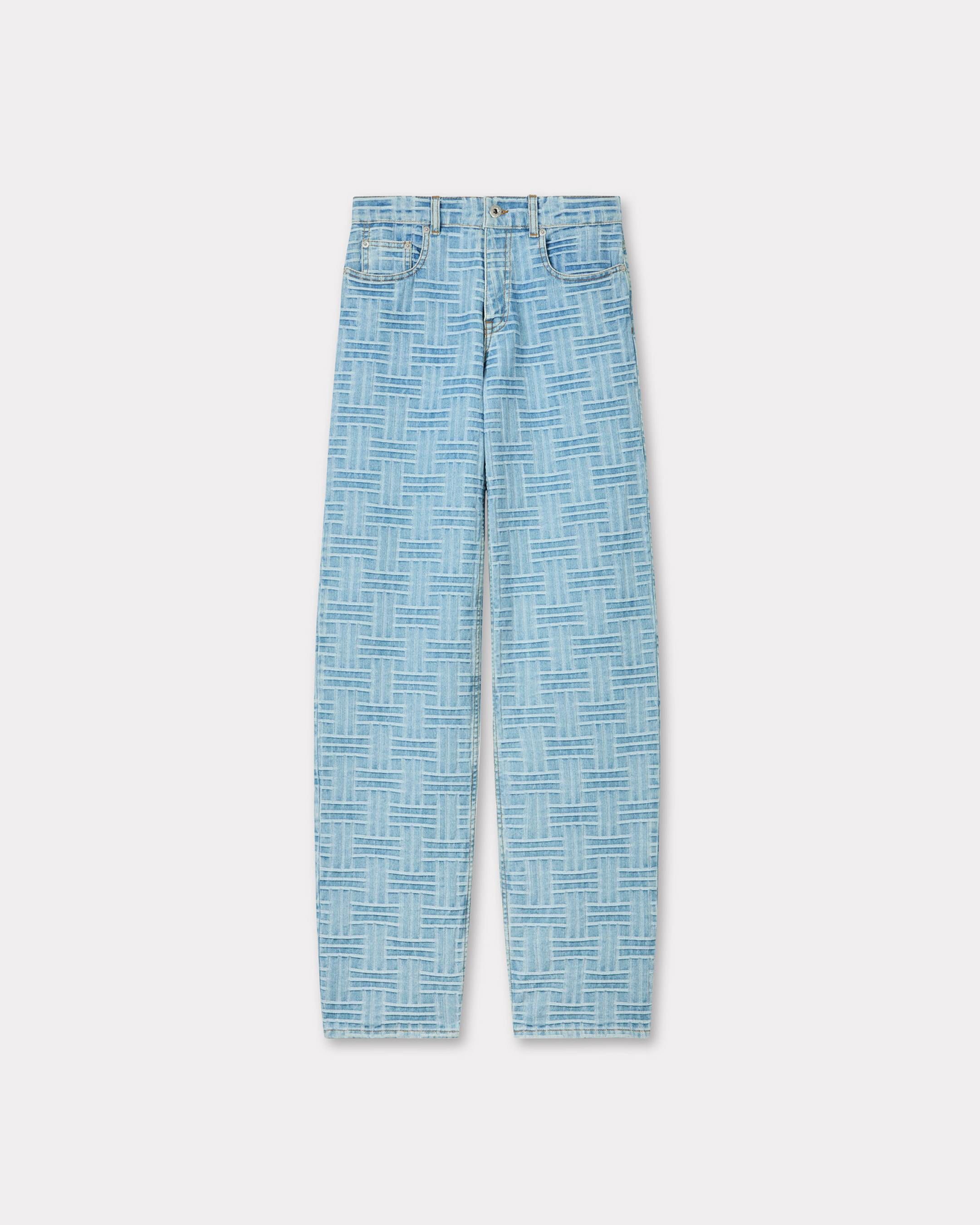 Kenzo - Quần jeans thẳng vải denim Nhật Bản KENZO Weave ASAGAO