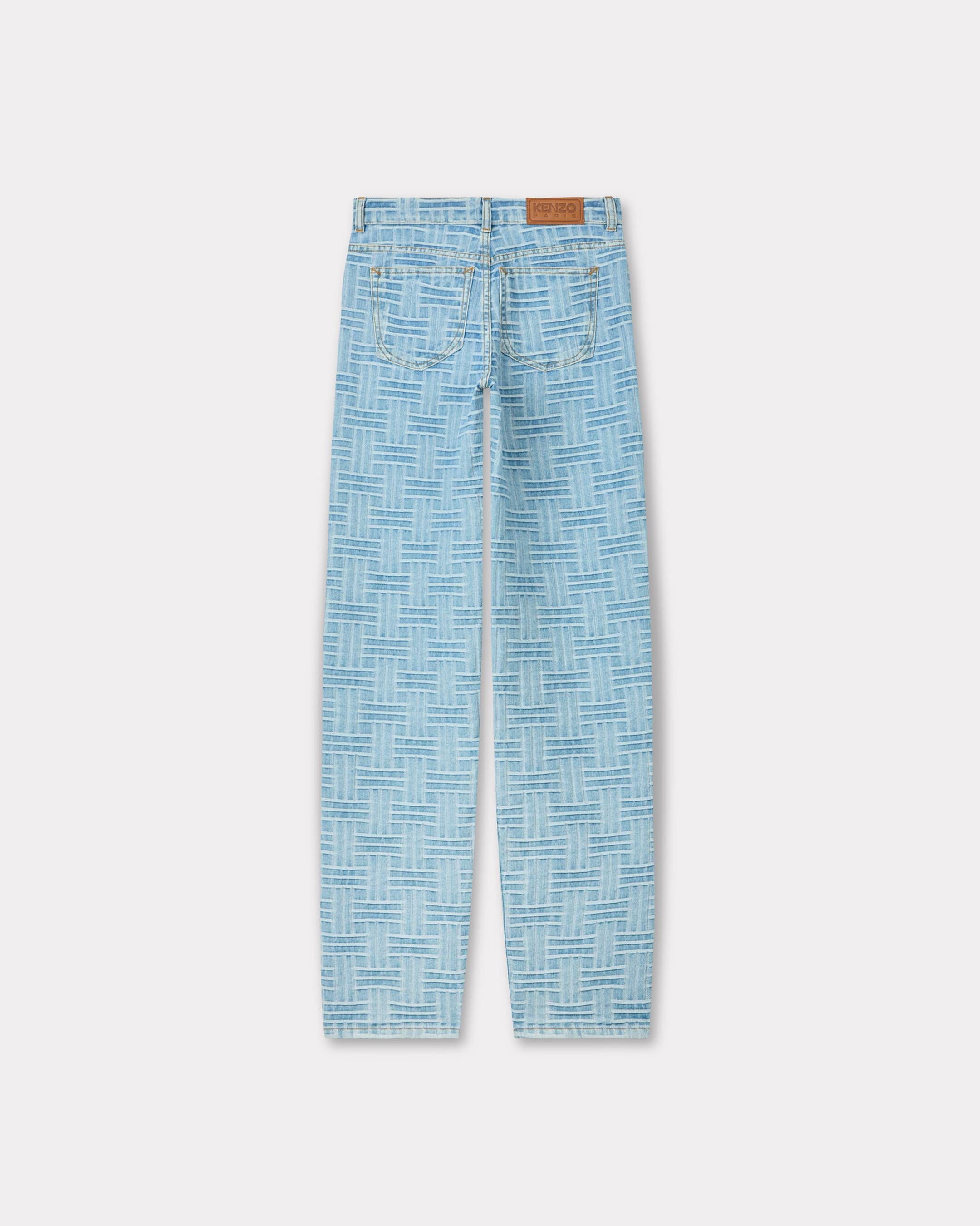 Kenzo - Quần jeans thẳng vải denim Nhật Bản KENZO Weave ASAGAO