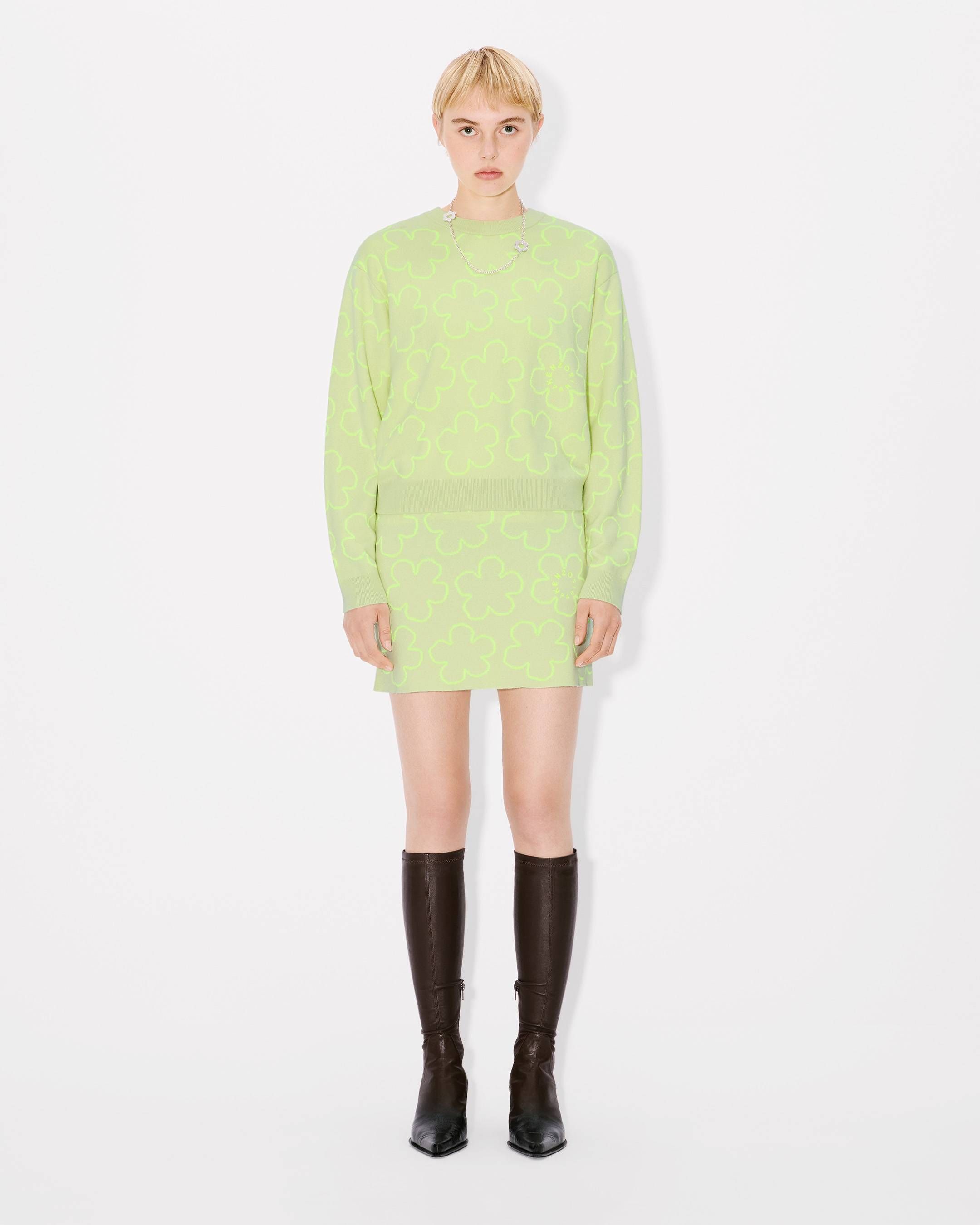 Kenzo - Chân váy len cotton dệt hoa Hana Dots