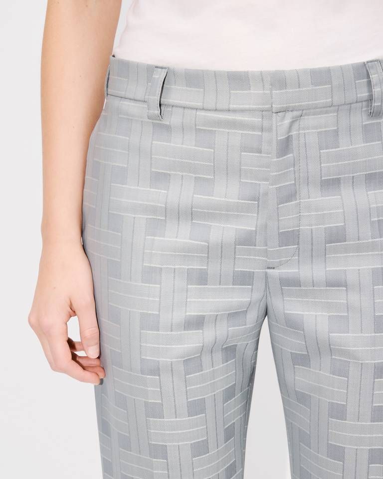 Kenzo - Quần ống loe len dệt jacquard KENZO Weave
