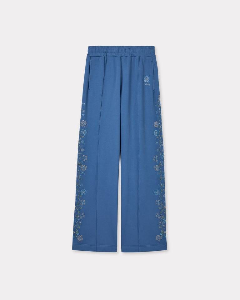 Kenzo - Quần ống rộng cotton KENZO Jungle Flower đính đá