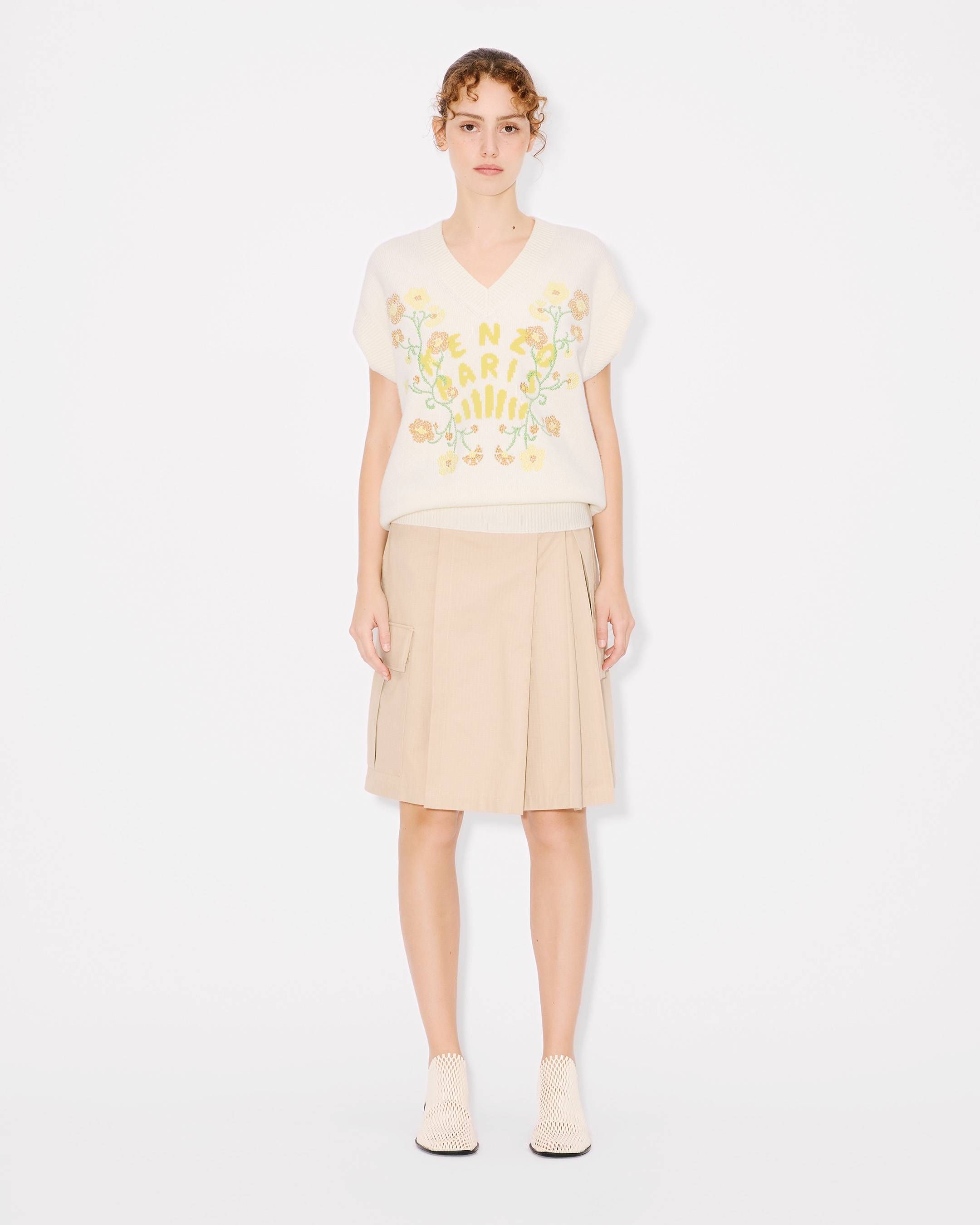 Kenzo - Áo gile len suông thêu KENZO Jungle Flower