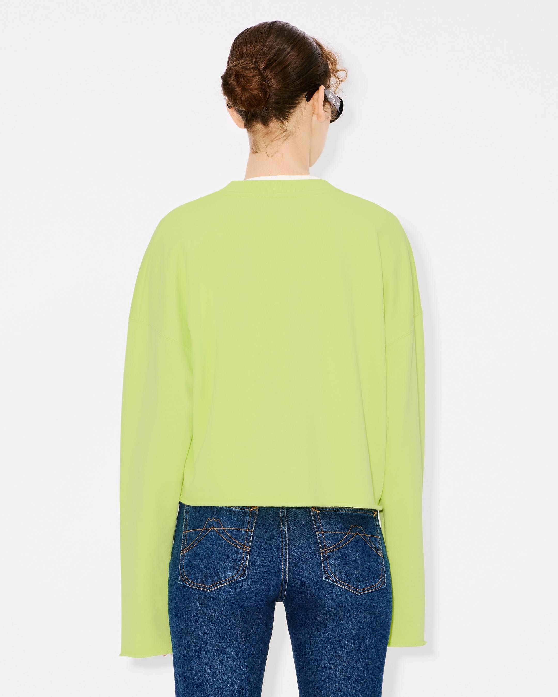 Kenzo - Áo nỉ cotton hoa KENZO Jungle Flower dáng ngắn croptop