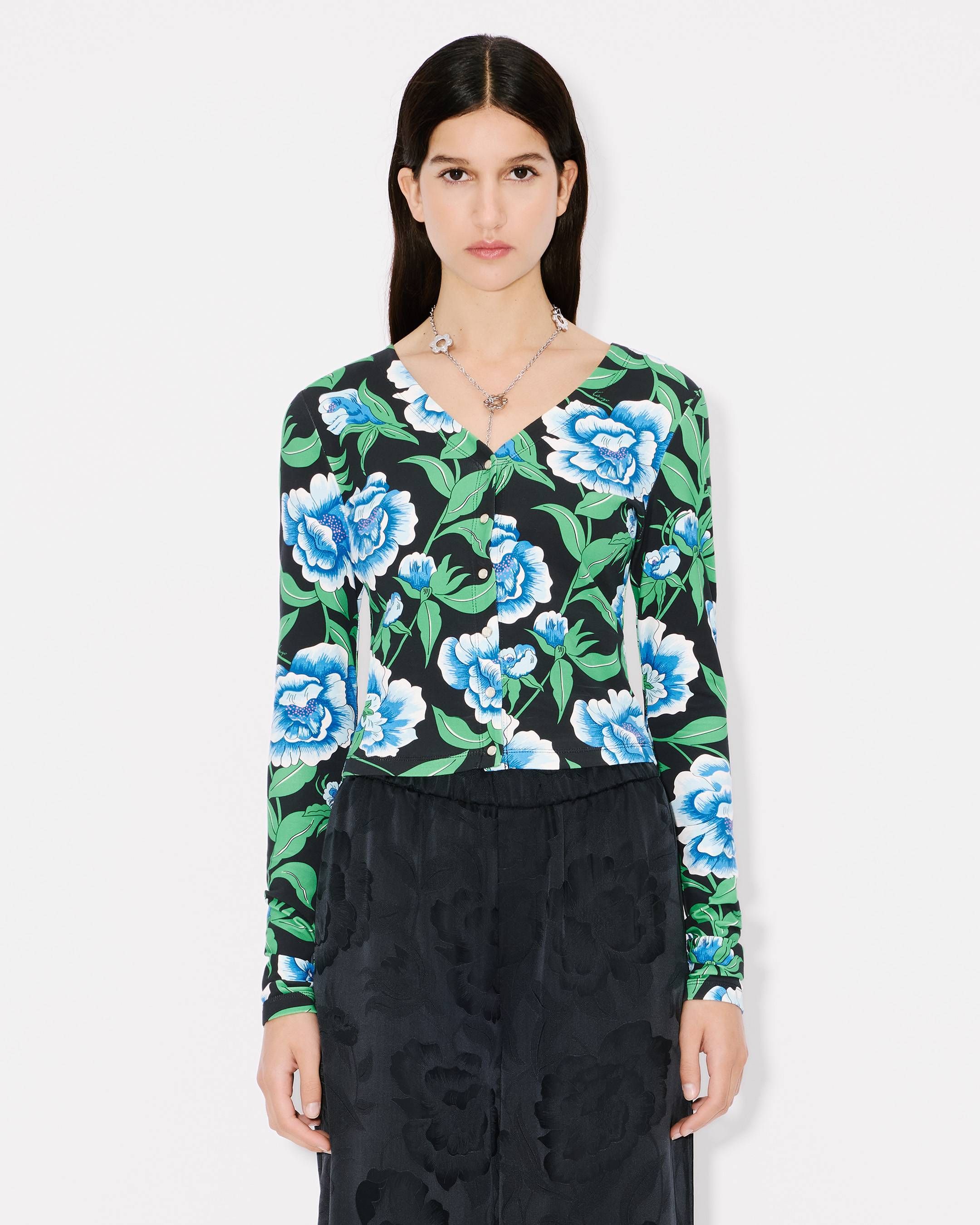 Kenzo - Áo cardigan hoa cổ điển KENZO Peonies
