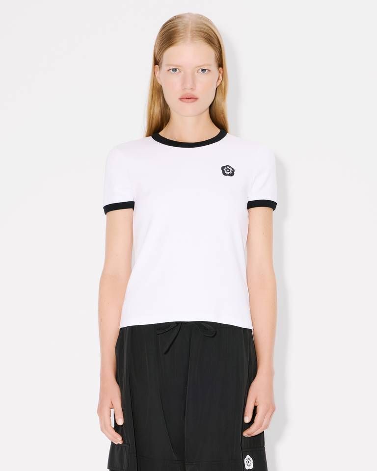 Kenzo - Áo thun cotton gân tăm thêu Boke Flower 2.0