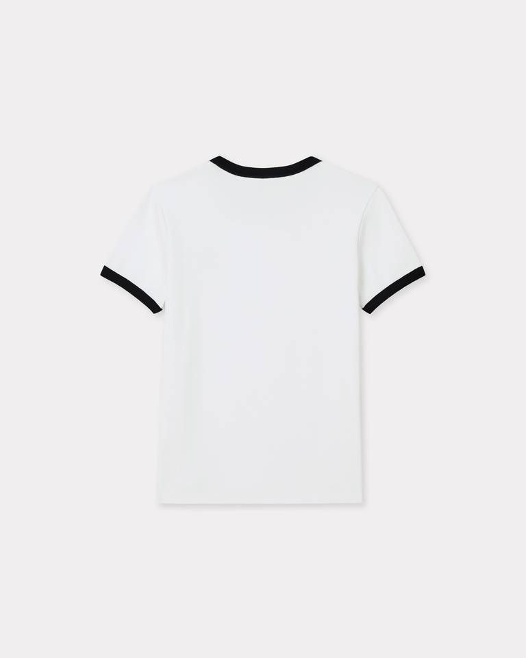 Kenzo - Áo thun cotton gân tăm thêu Boke Flower 2.0
