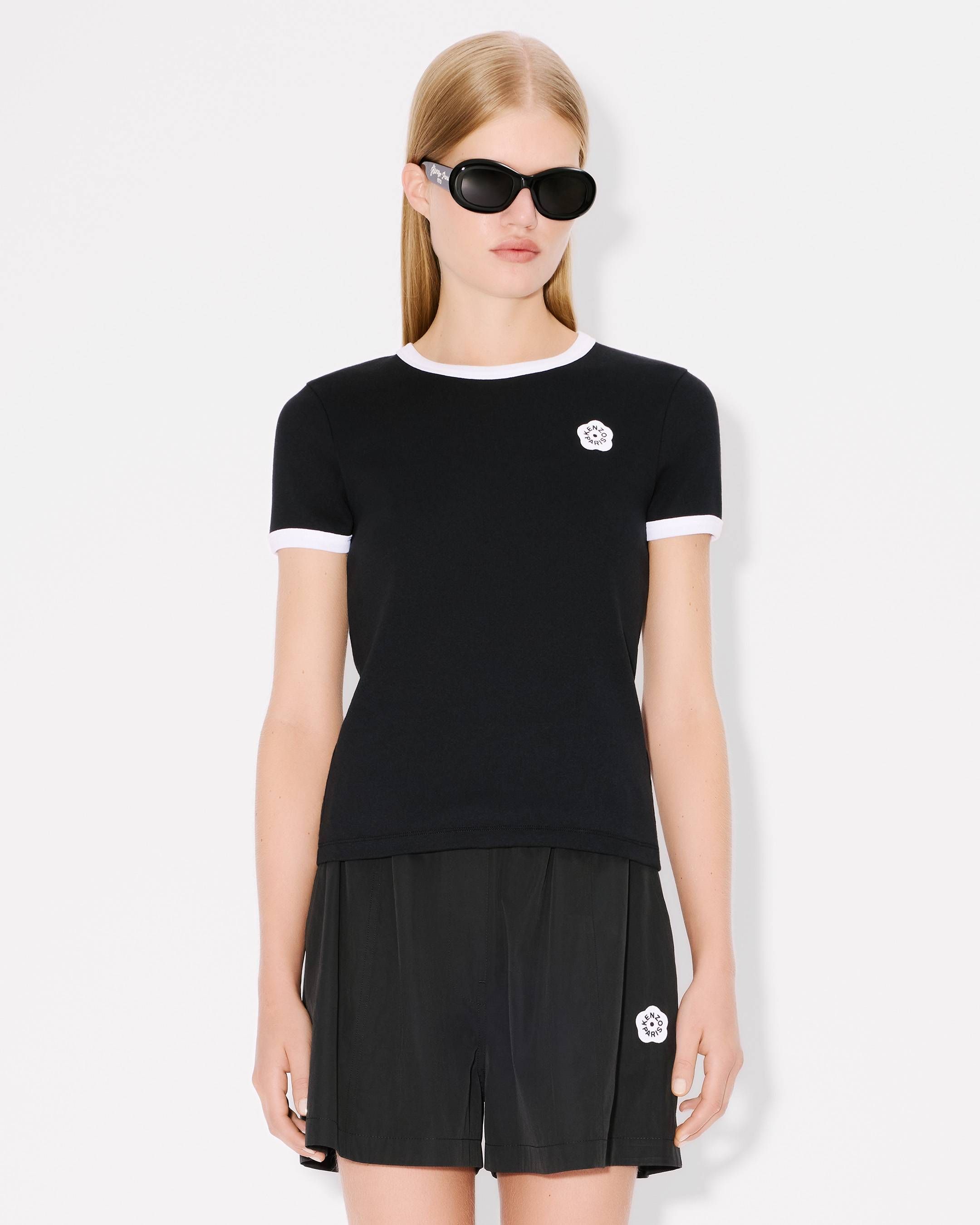Kenzo - Áo thun cotton gân tăm thêu Boke Flower 2.0
