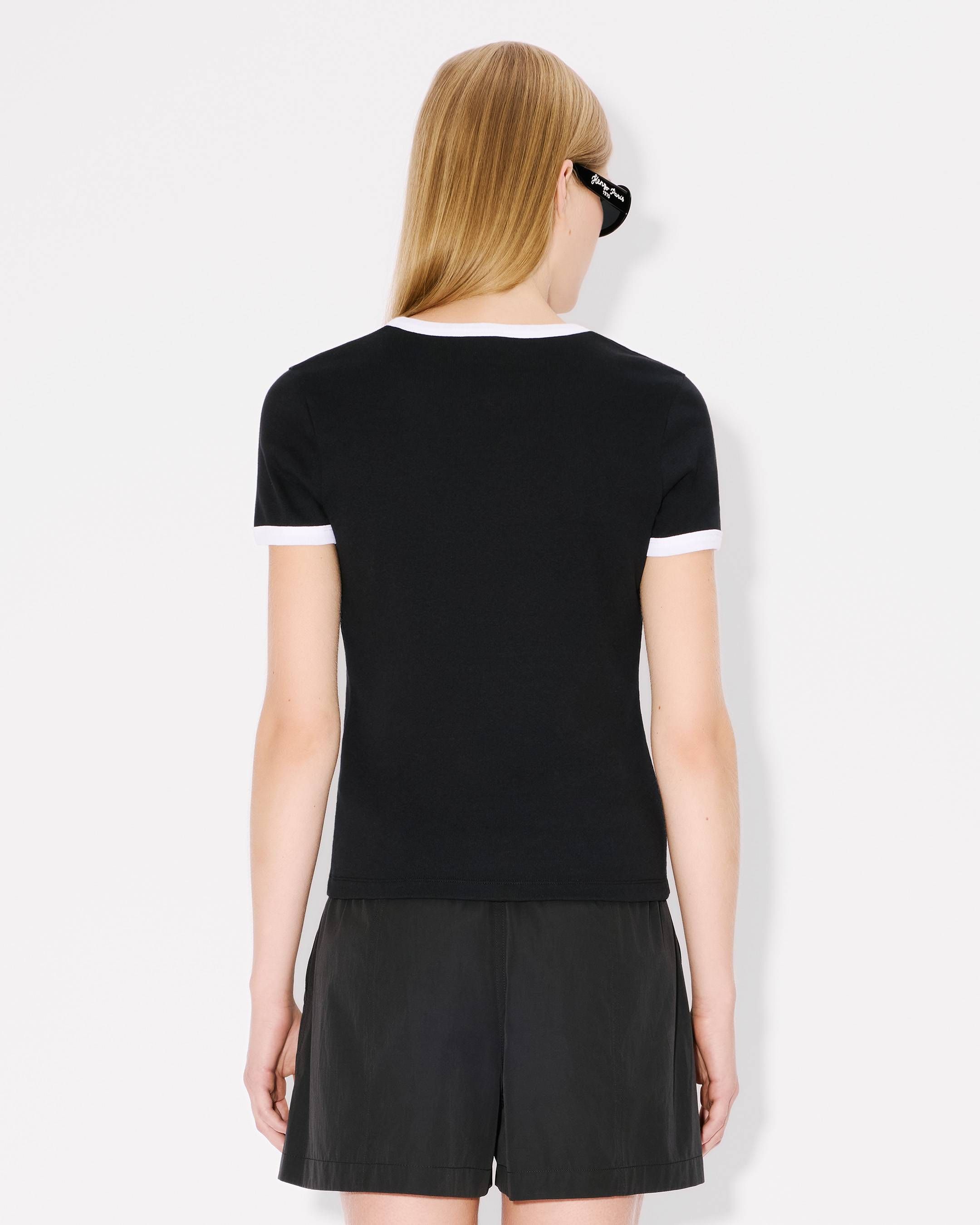 Kenzo - Áo thun cotton gân tăm thêu Boke Flower 2.0
