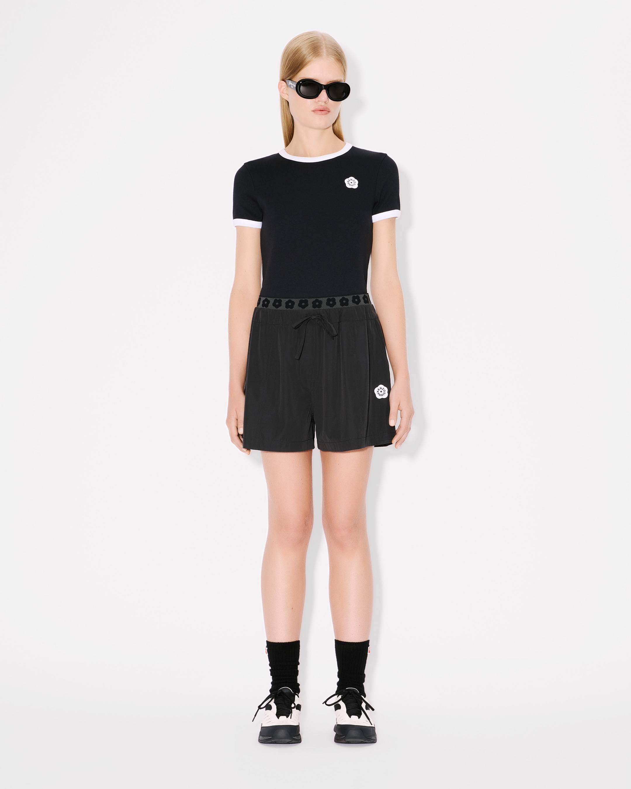 Kenzo - Áo thun cotton gân tăm thêu Boke Flower 2.0