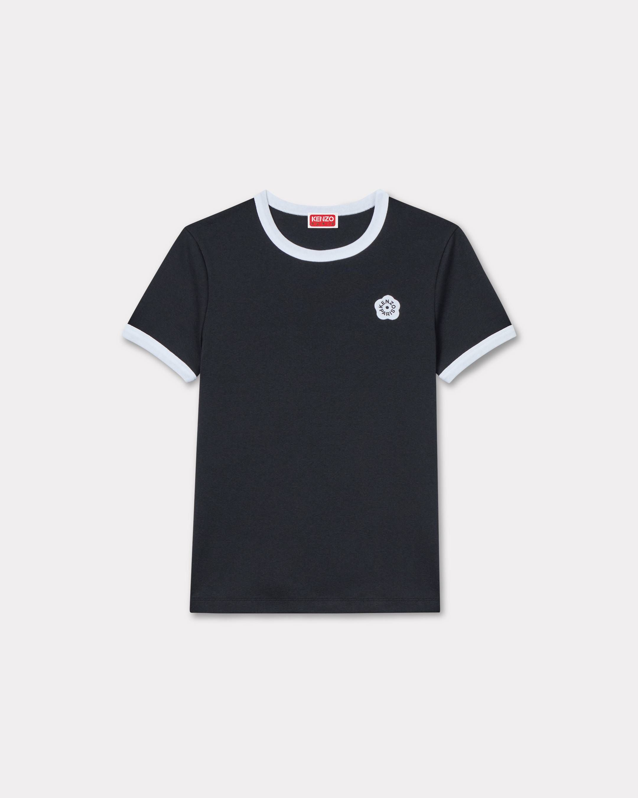 Kenzo - Áo thun cotton gân tăm thêu Boke Flower 2.0
