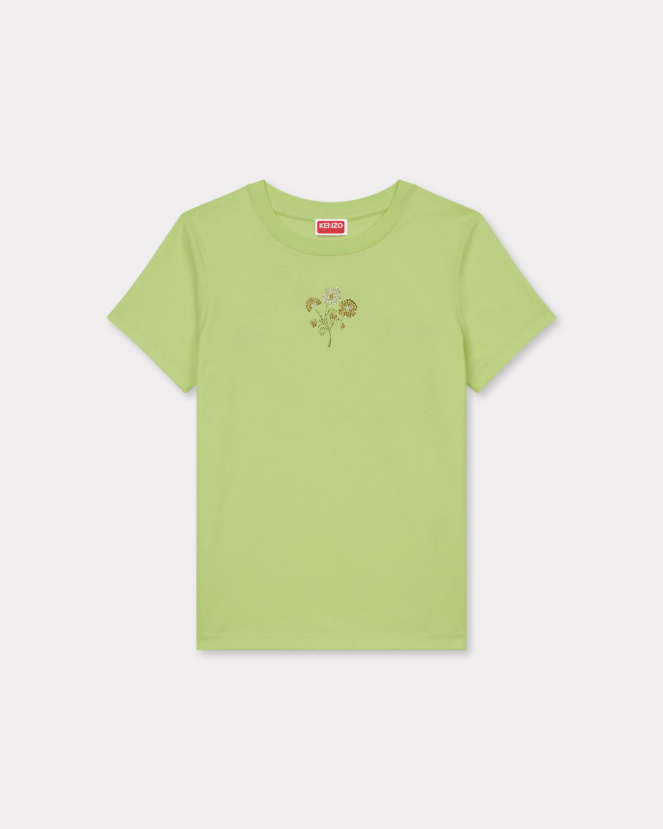 Kenzo - Áo thun cotton in hình đính đá KENZO Jungle Flower