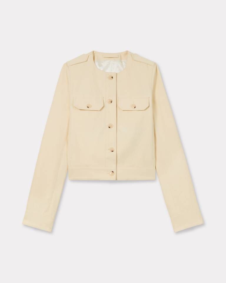Áo khoác cotton cổ tròn