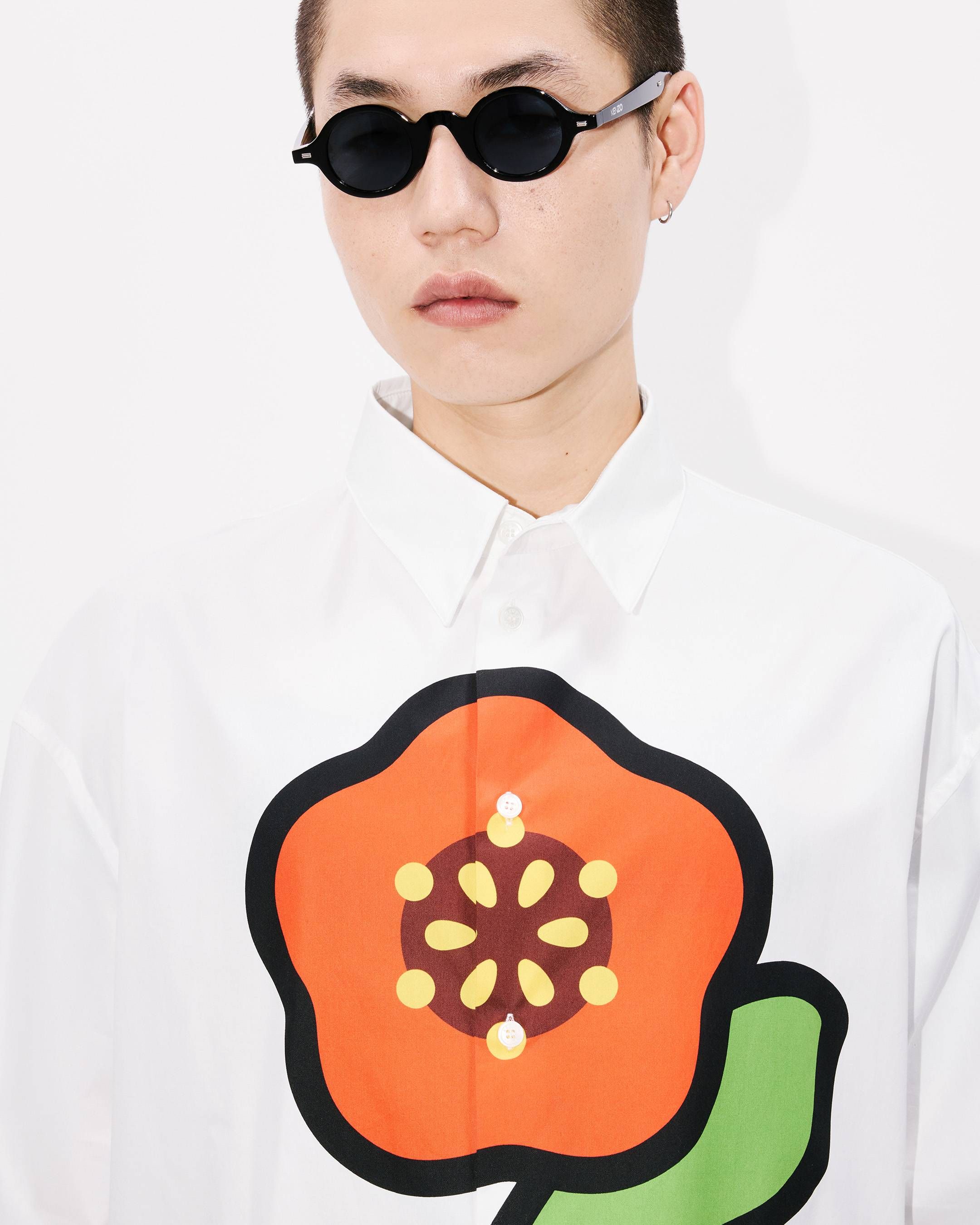 Kenzo - Áo sơ mi suông cotton poplin KENZO Pop