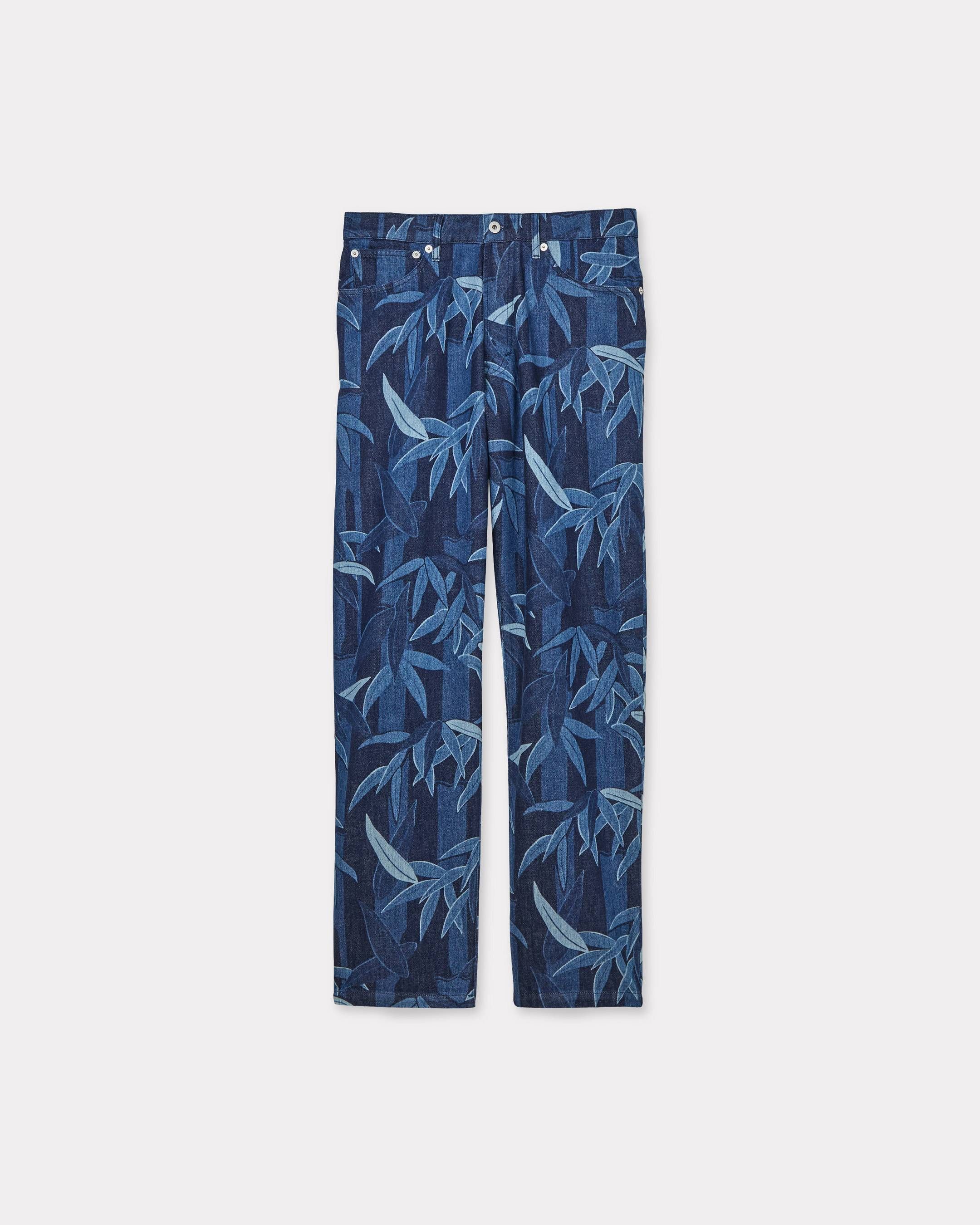 Quần jeans ống rộng vải denim Nhật Bản KENZO Chiku-rin camo BOTAN