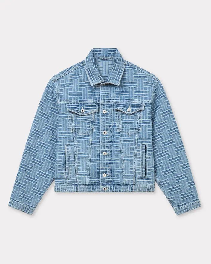 Áo khoác trucker KENZO Weave denim Nhật Bản