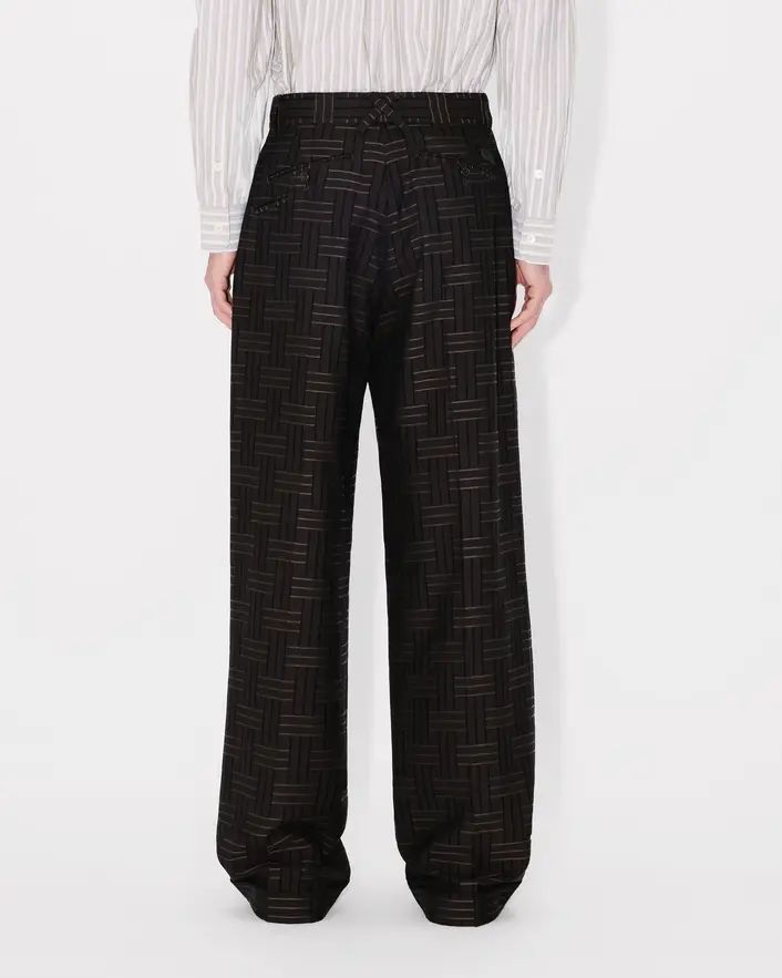 Kenzo - Quần dài cotton xếp ly KENZO Weave