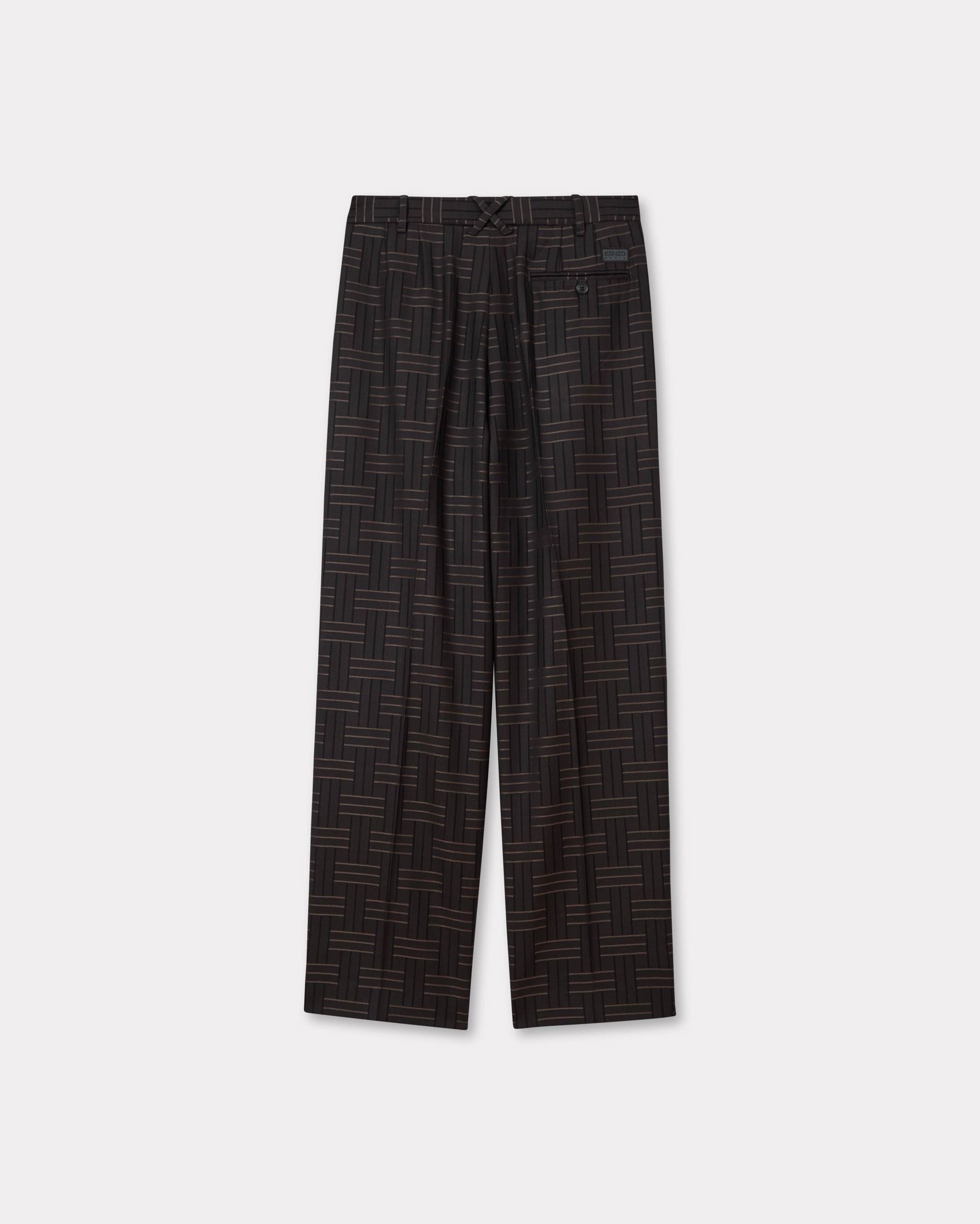 Kenzo - Quần dài cotton xếp ly KENZO Weave
