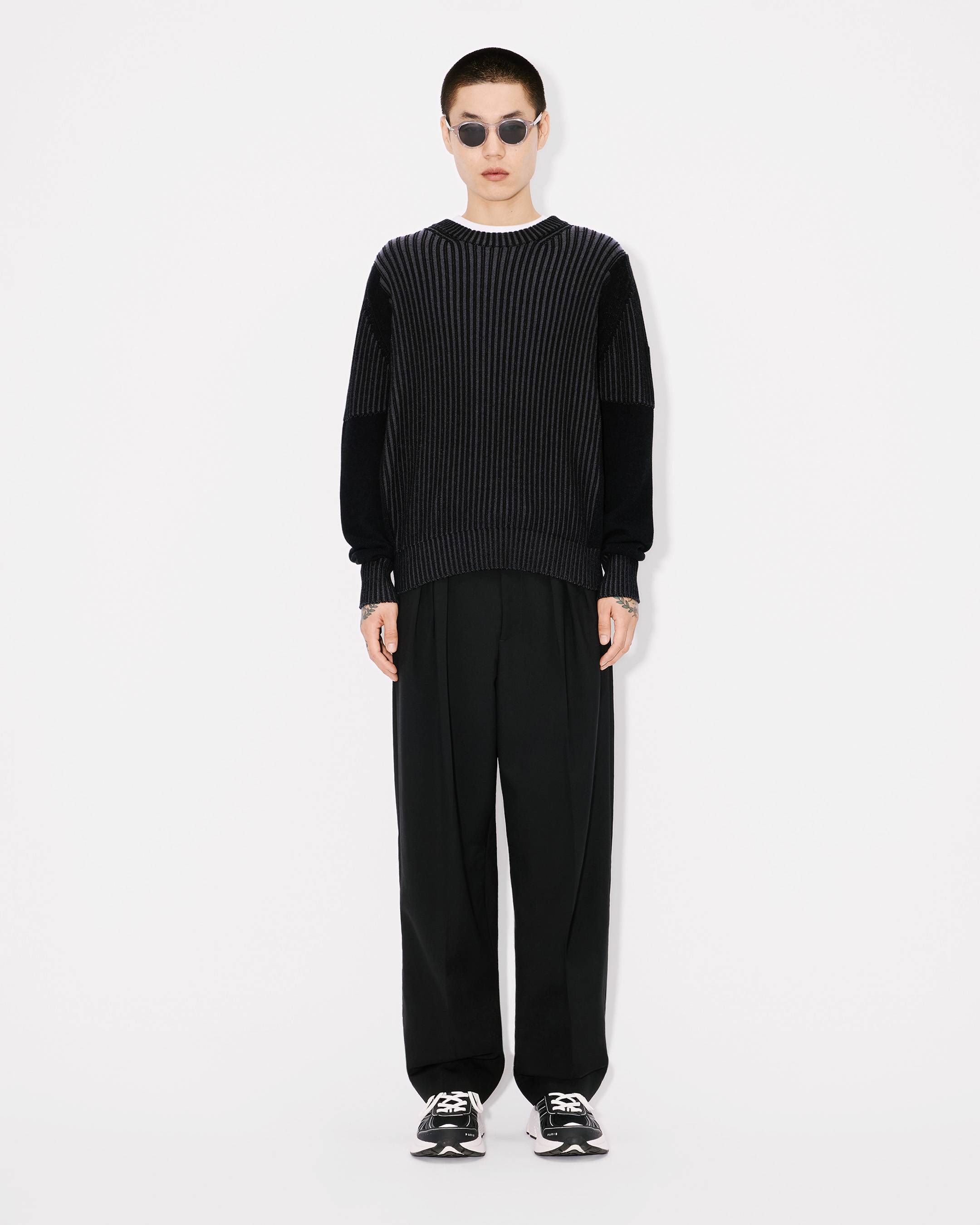 Kenzo - Áo len cotton gân thêu Boke Flower 2.0