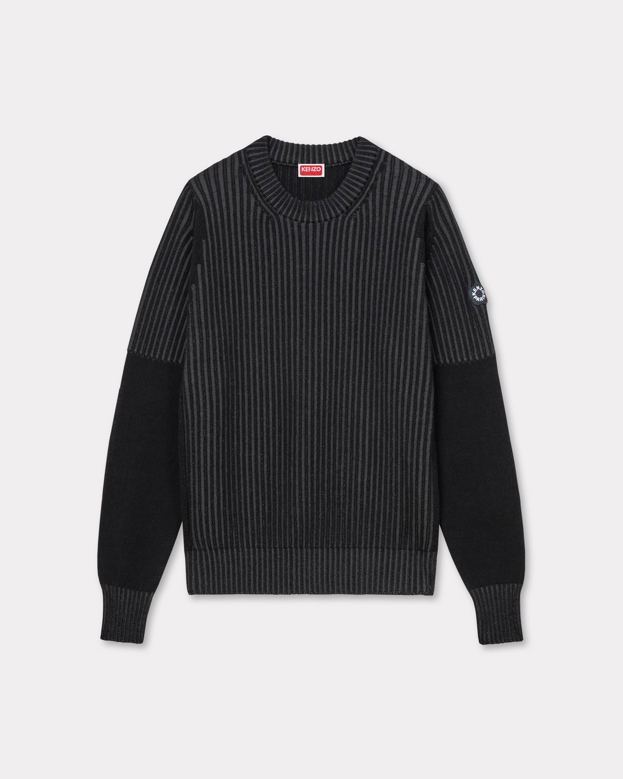 Kenzo - Áo len cotton gân thêu Boke Flower 2.0