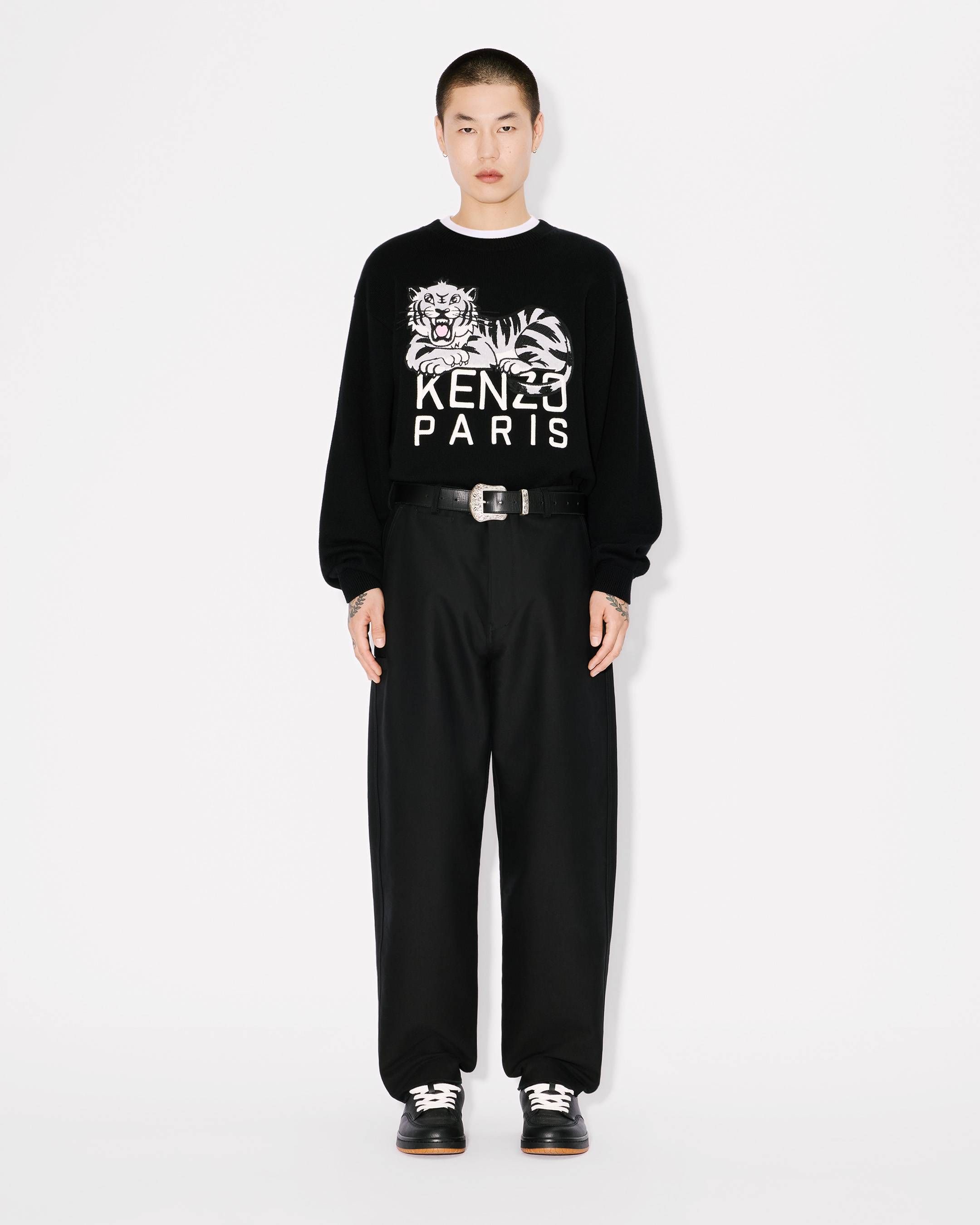 Kenzo - Áo len cotton thêu hình KENZO Happy Tiger