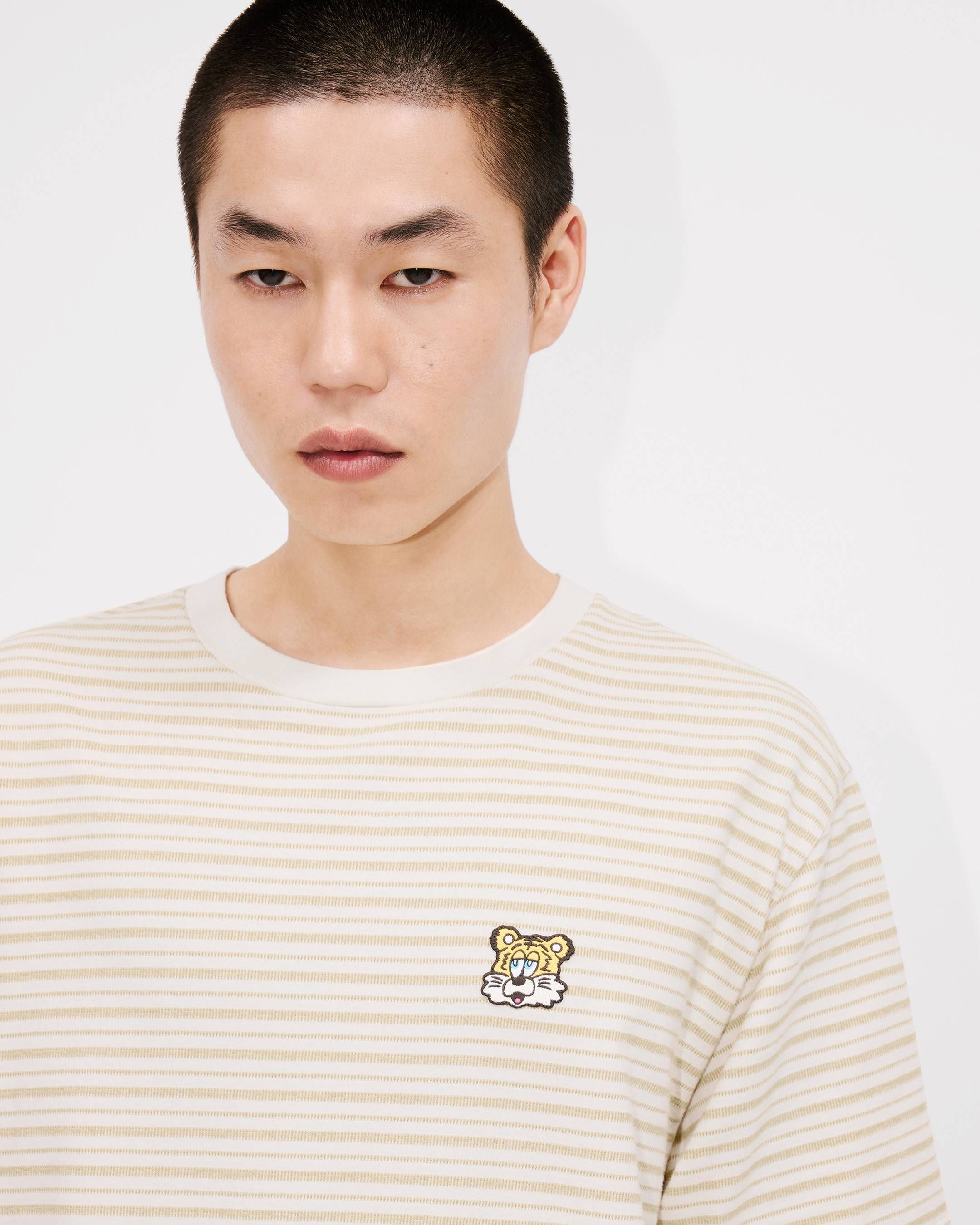 Kenzo - Áo thun cotton kẻ thêu KENZO by Verdy