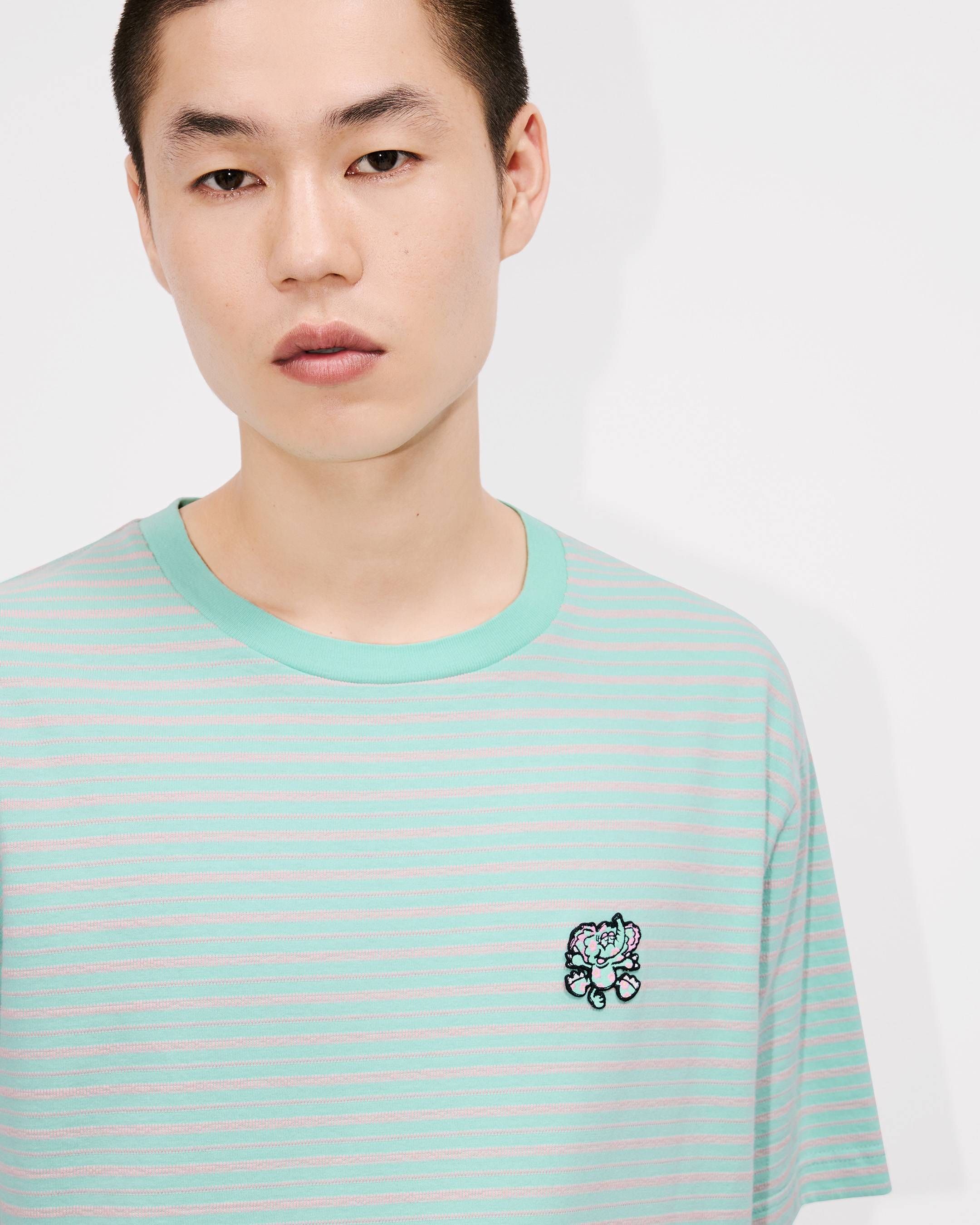 Kenzo - Áo thun cotton kẻ ngang thêu KENZO by Verdy