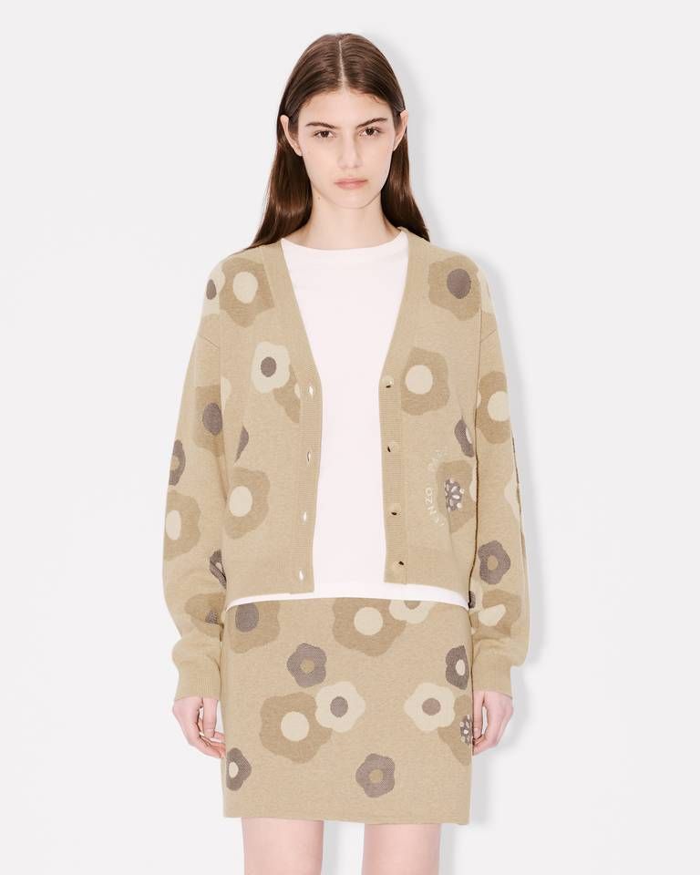 Kenzo - Áo cardigan len cotton thêu Hana Dots