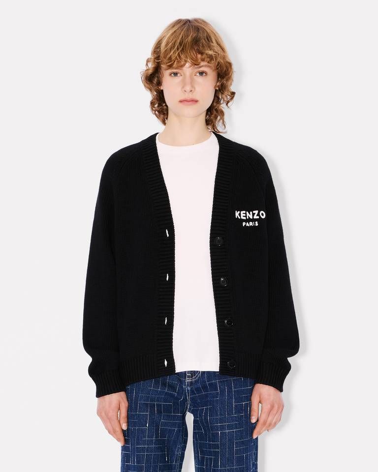 Kenzo - Áo cardigan len cotton họa tiết Boke Flower