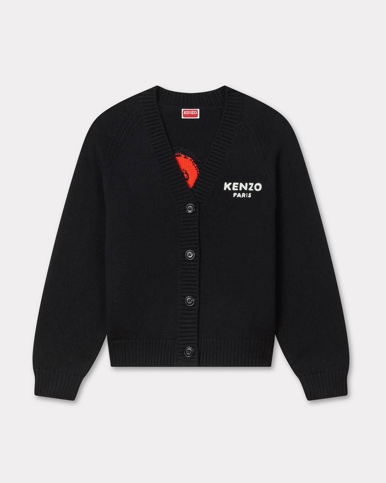 Kenzo - Áo cardigan len cotton họa tiết Boke Flower