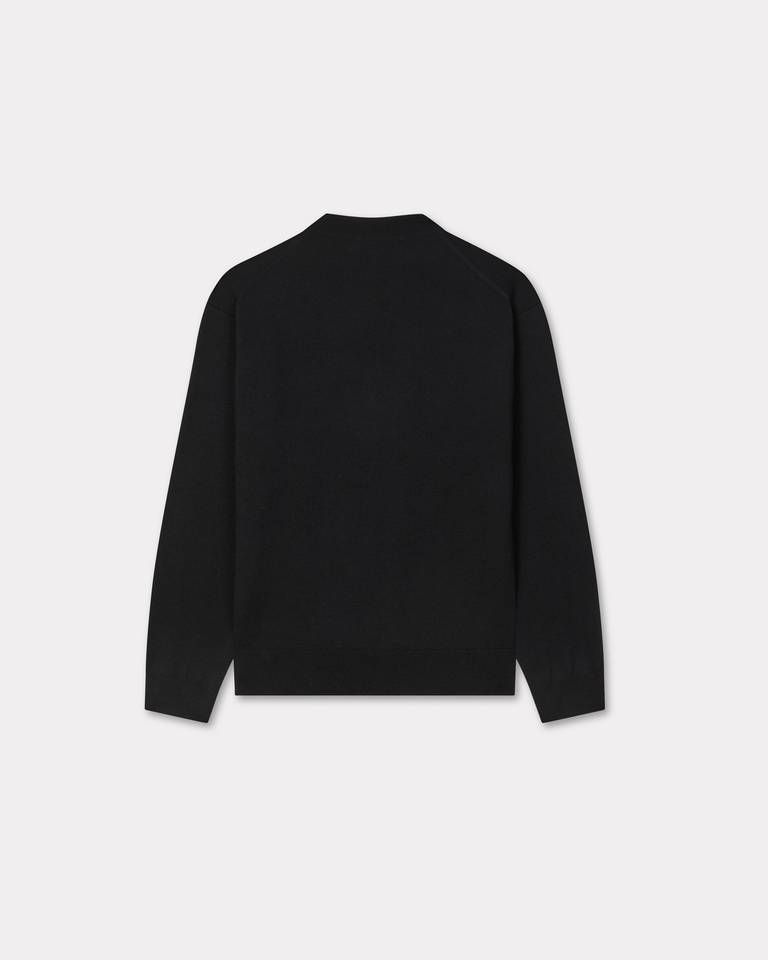 Kenzo - Áo cardigan len merino thêu Boke Flower