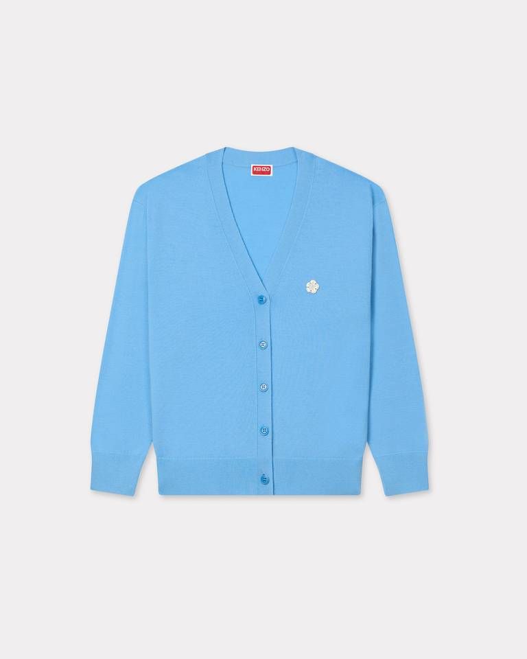 Áo cardigan len Merino thêu hoạ tiết Boke Flower