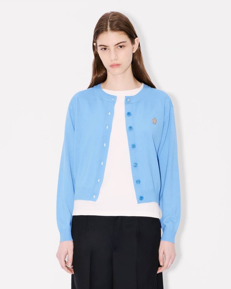 Kenzo - Áo cardigan len Merino thêu hoạ tiết Boke Flower