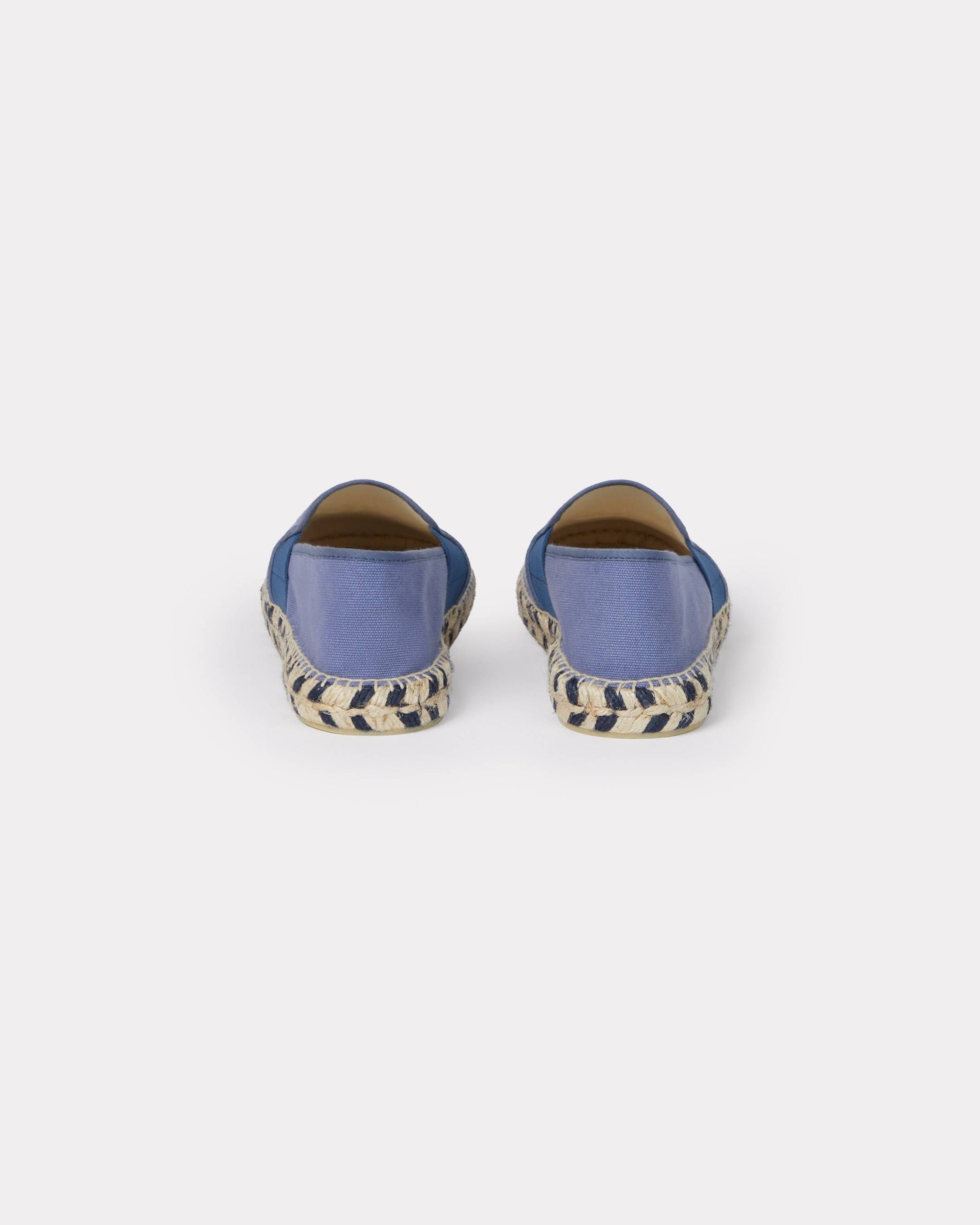 Kenzo - Giày slip-on nữ canvas đế cói thêu logo