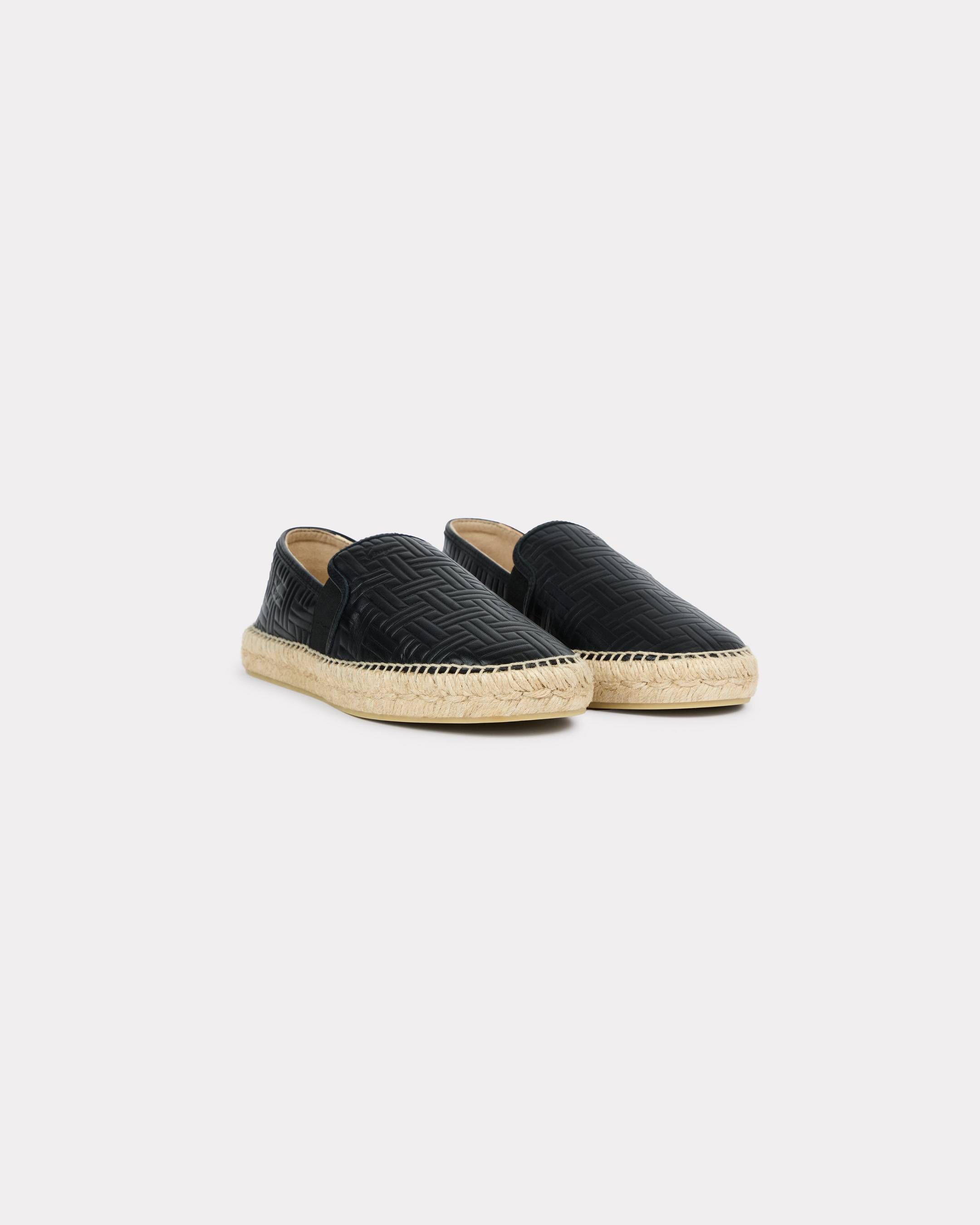 Kenzo - Giày slip-on đế cói nữ KENZO Weave da nổi