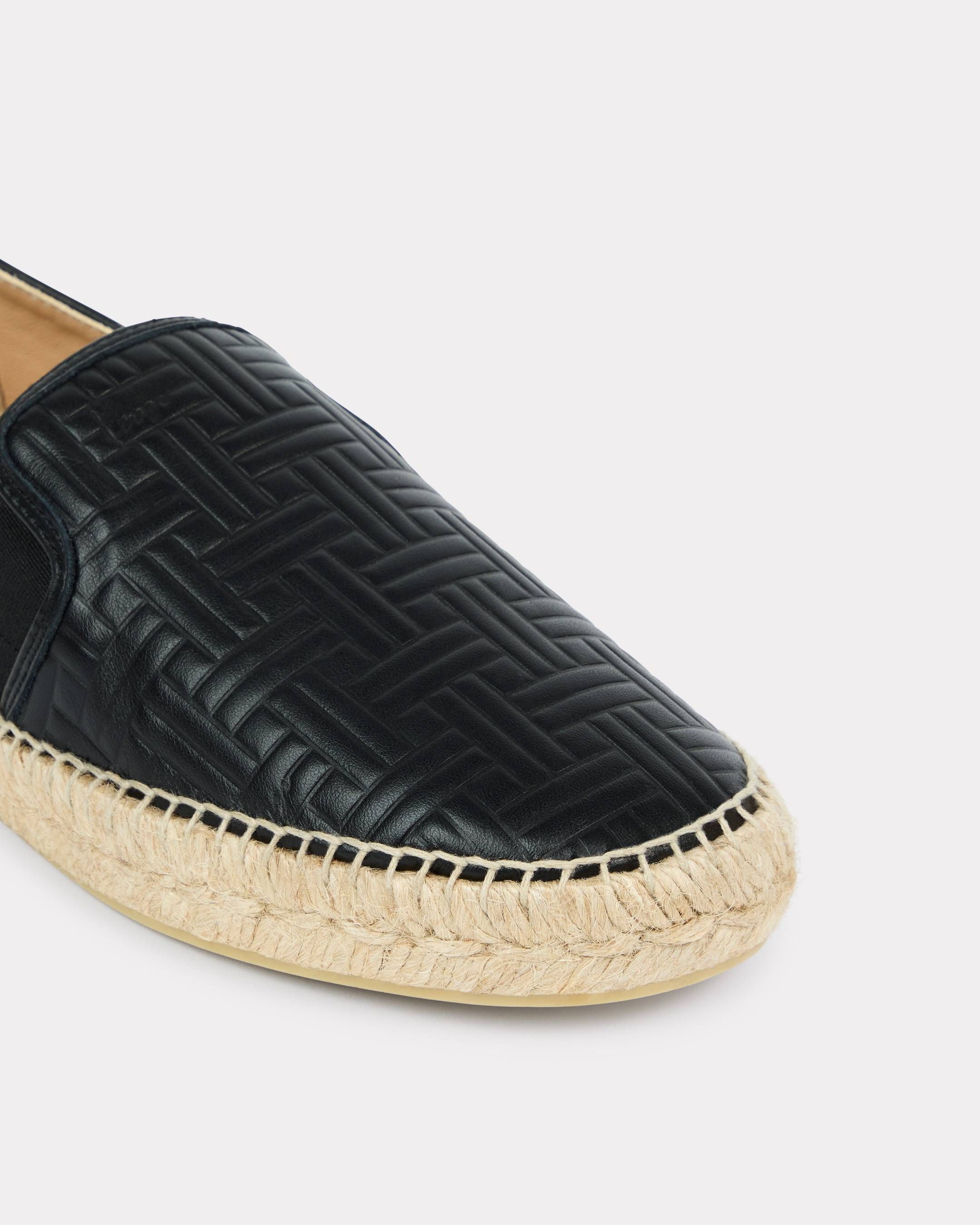 Kenzo - Giày slip-on đế cói nữ KENZO Weave da nổi