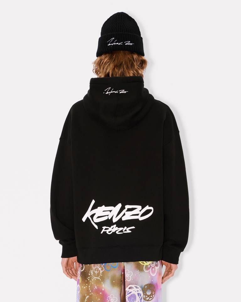 Kenzo - Áo hoodie cotton oversized Kenzo x Futura 2000