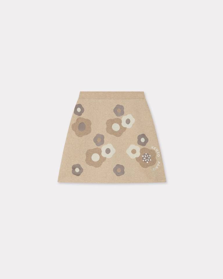 Chân váy mini len cotton pha thêu Hana Dots