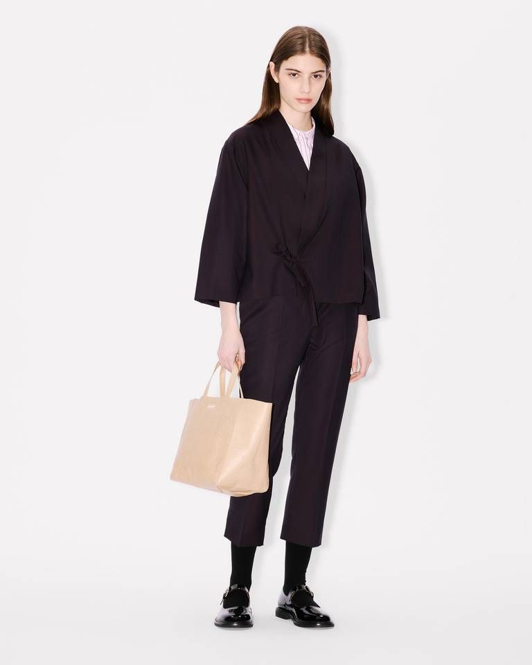 Kenzo - Quần len jacquard KENZO Weave dáng cropped