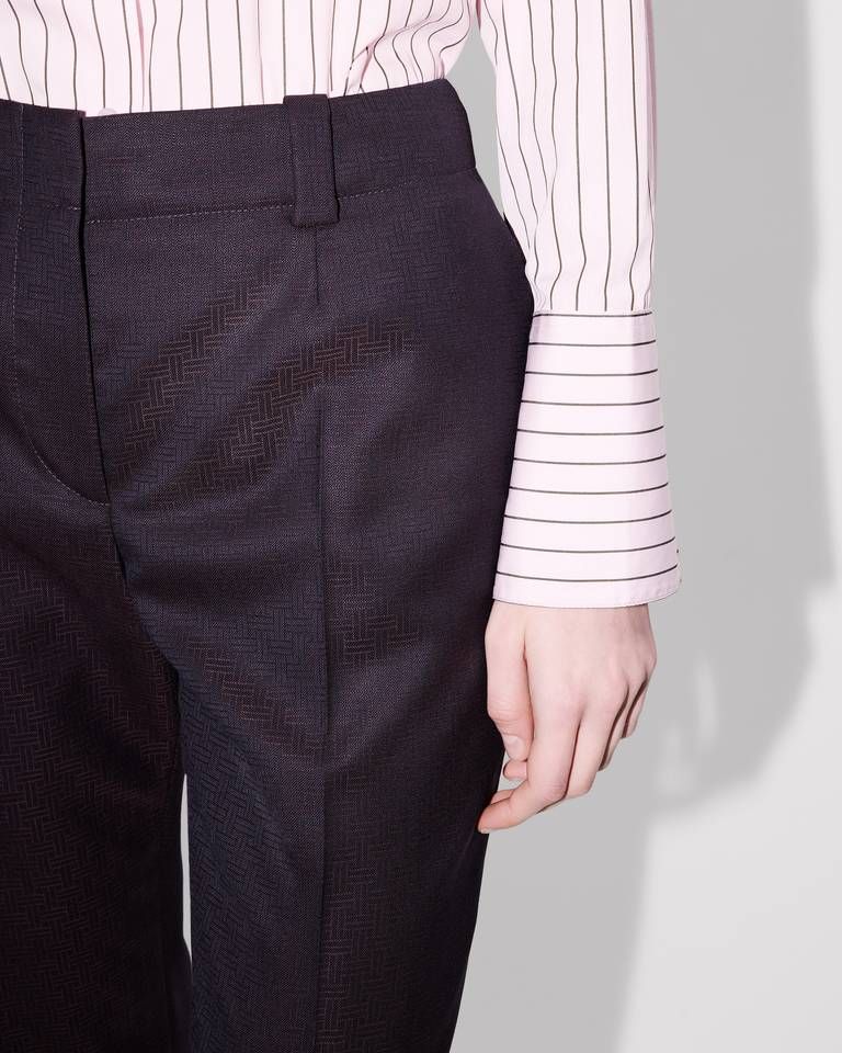 Kenzo - Quần len jacquard KENZO Weave dáng cropped