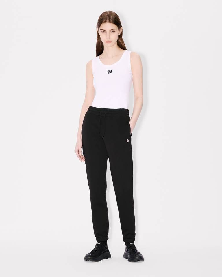 Kenzo - Quần jogger nỉ cotton bo gấu thêu Boke Flower