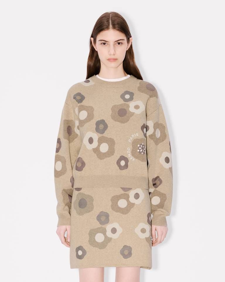 Kenzo - Áo len cotton len thêu Hana Dots