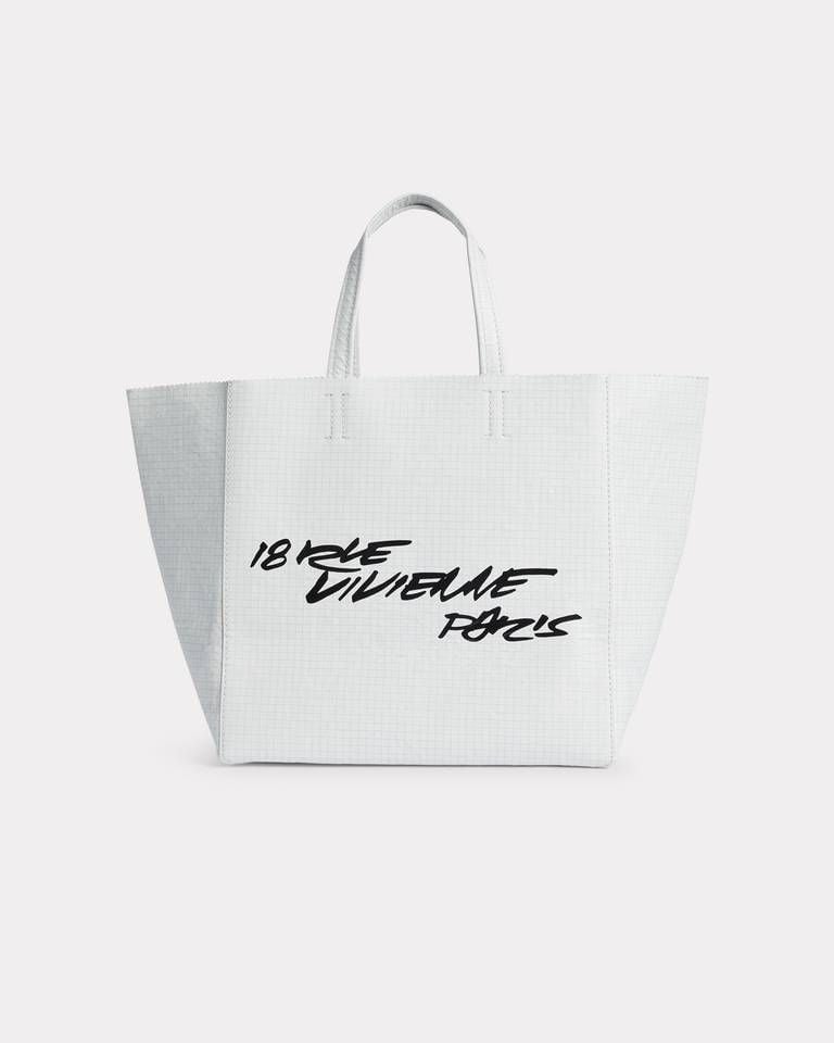 Túi tote da nhỏ KENZO Paper BST KENZO x Futura 2000