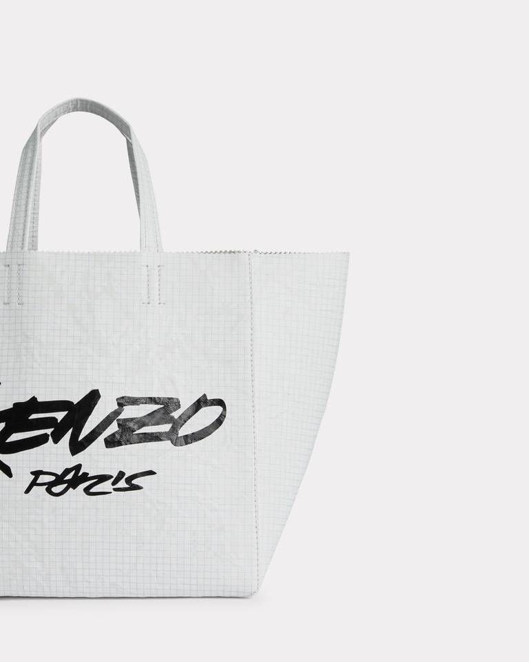 Túi tote da nhỏ KENZO Paper BST KENZO x Futura 2000
