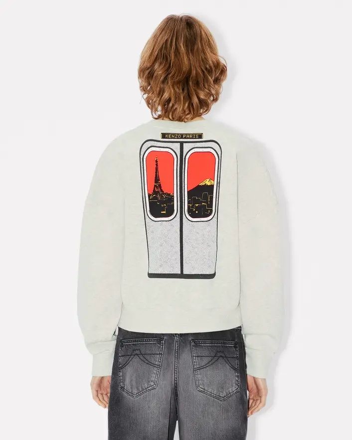 Kenzo - Áo nỉ cotton KENZO City dáng ngắn
