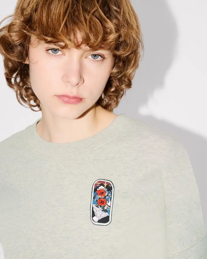 Kenzo - Áo nỉ cotton KENZO City dáng ngắn