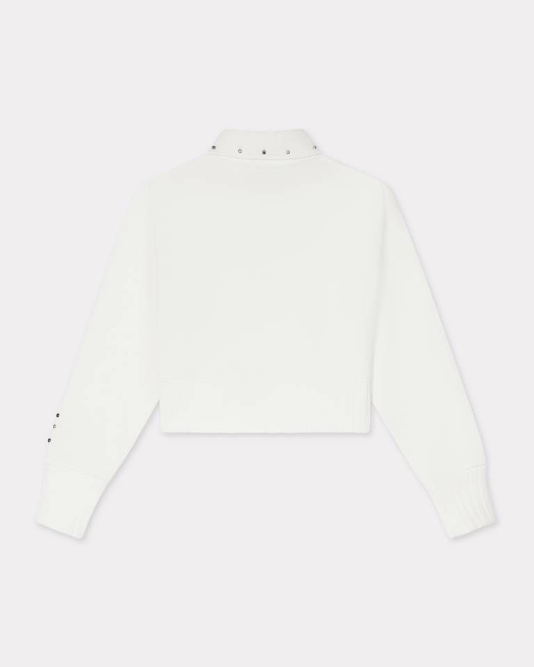Kenzo - Áo sweatshirt cổ polo dáng crop thêu KENZO Cartoon vải cotton