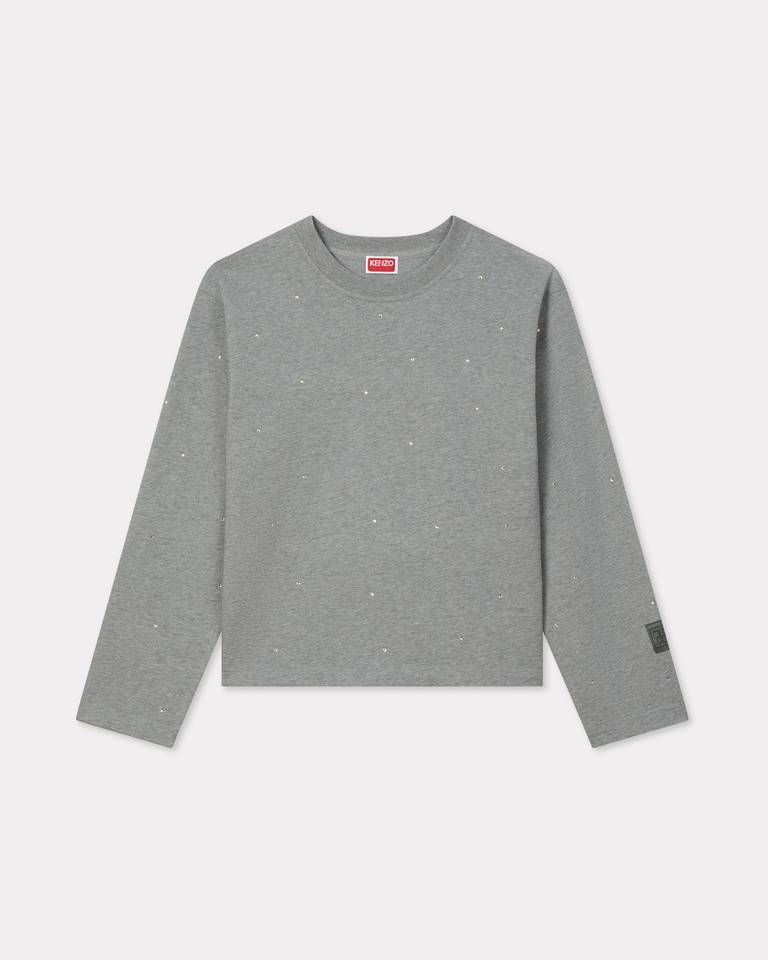 Kenzo - Áo thun dài tay đính đá KENZO Elephant