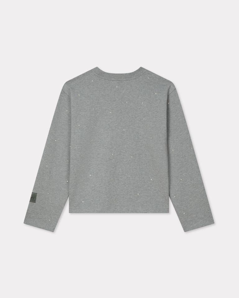Kenzo - Áo thun dài tay đính đá KENZO Elephant