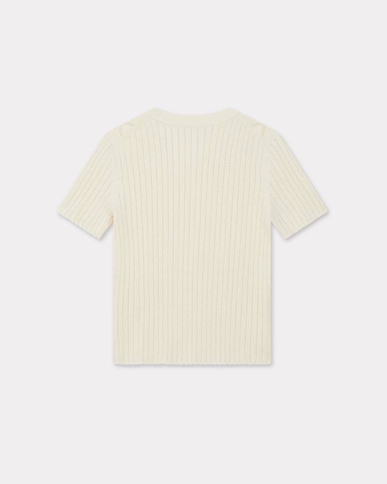 Kenzo - Áo dệt kim thun gân dáng lửng
