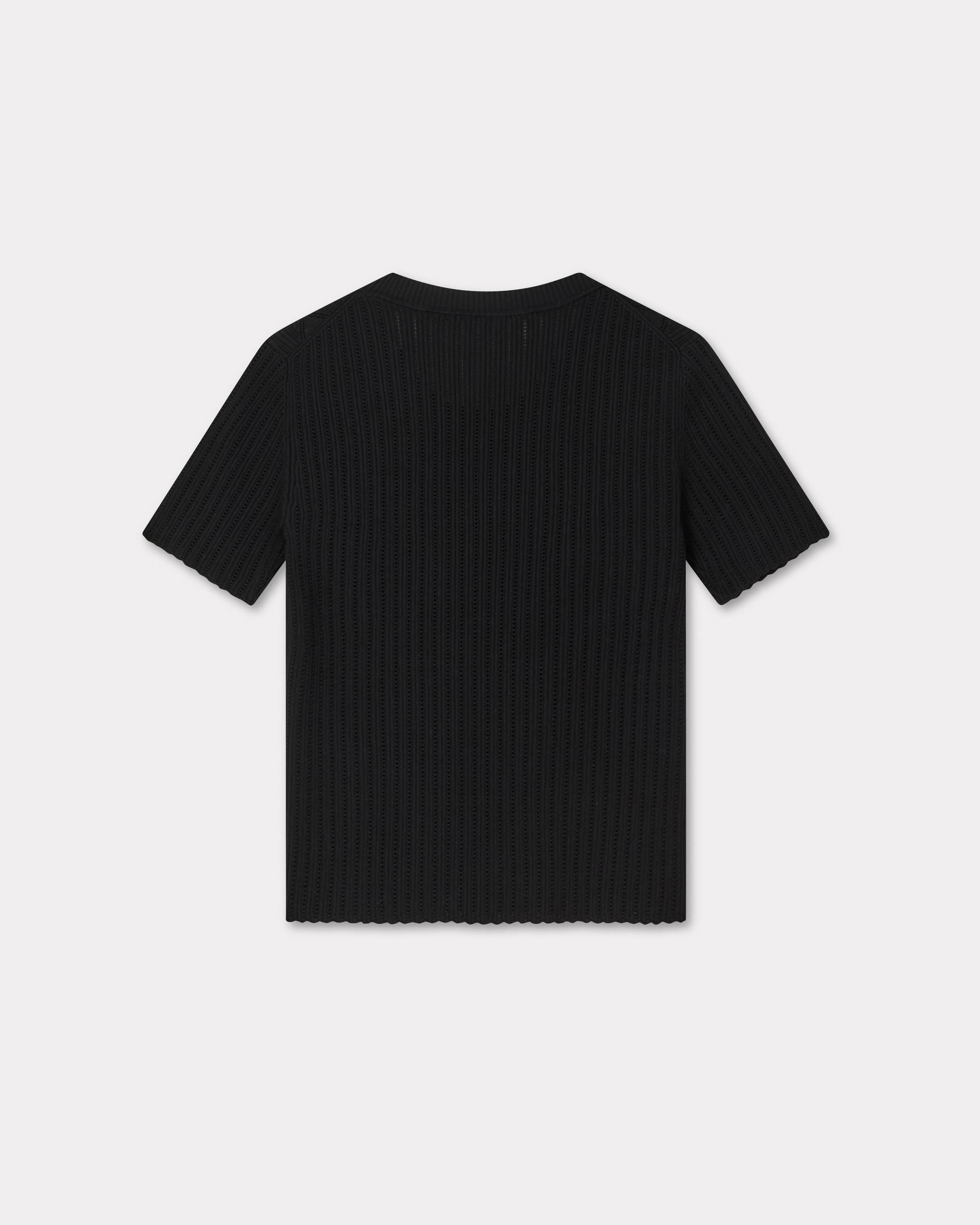 Kenzo - Áo dệt kim thun gân dáng lửng